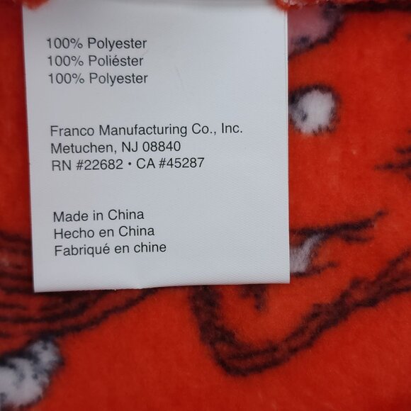 Dr Seuss The Grinch Plush Throw Blanket 50" x 70"  Red Holiday Christmas Soft - Picture 8 of 9